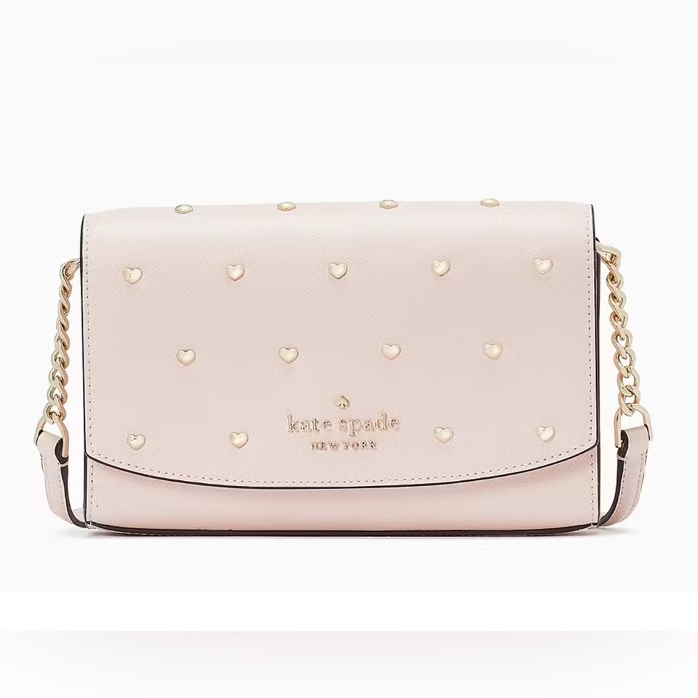 SOLD‼️Kate Spade Staci Studded Hearts Crossbody Bag - Picture 1 of 7